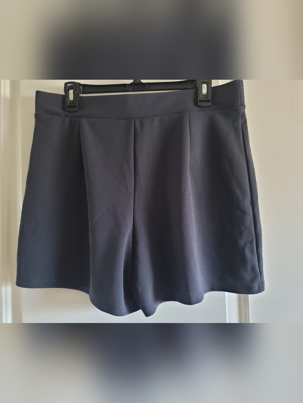 H&M Navy High Waist Shorts with Gold Button Accents - Picture 6 of 11